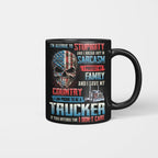 Allergic To Stupidity Trucker Apparel - Patriotic Skull T-Shirt, Hoodie & More - grunx260804-0092