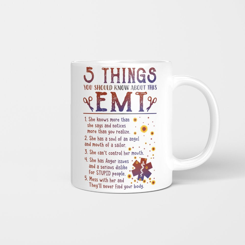 5 Things EMT Warning Apparel - Funny List T-Shirt, Hoodie & More - grunx260804-0019