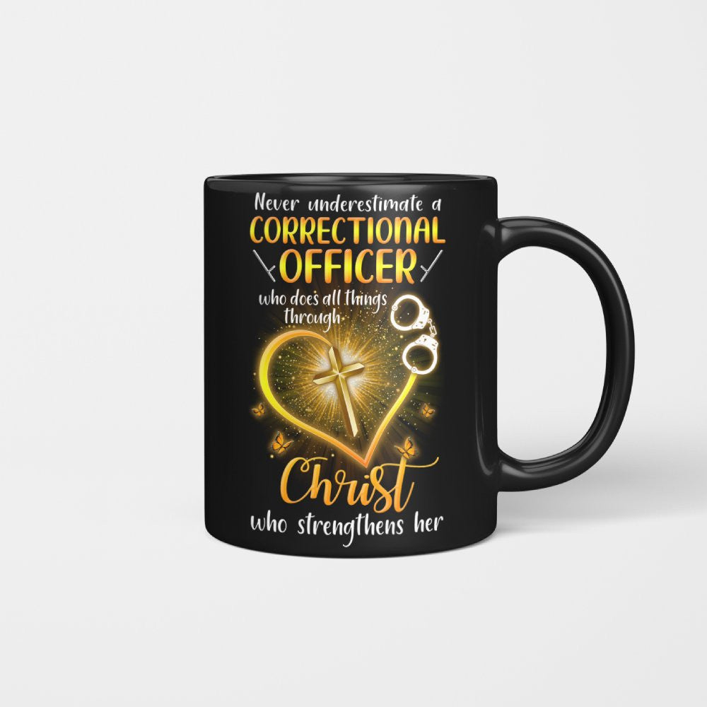 Faith & Strength - Correctional Officer Christ Quote T-Shirt, Hoodie & More - grunx260804-0094