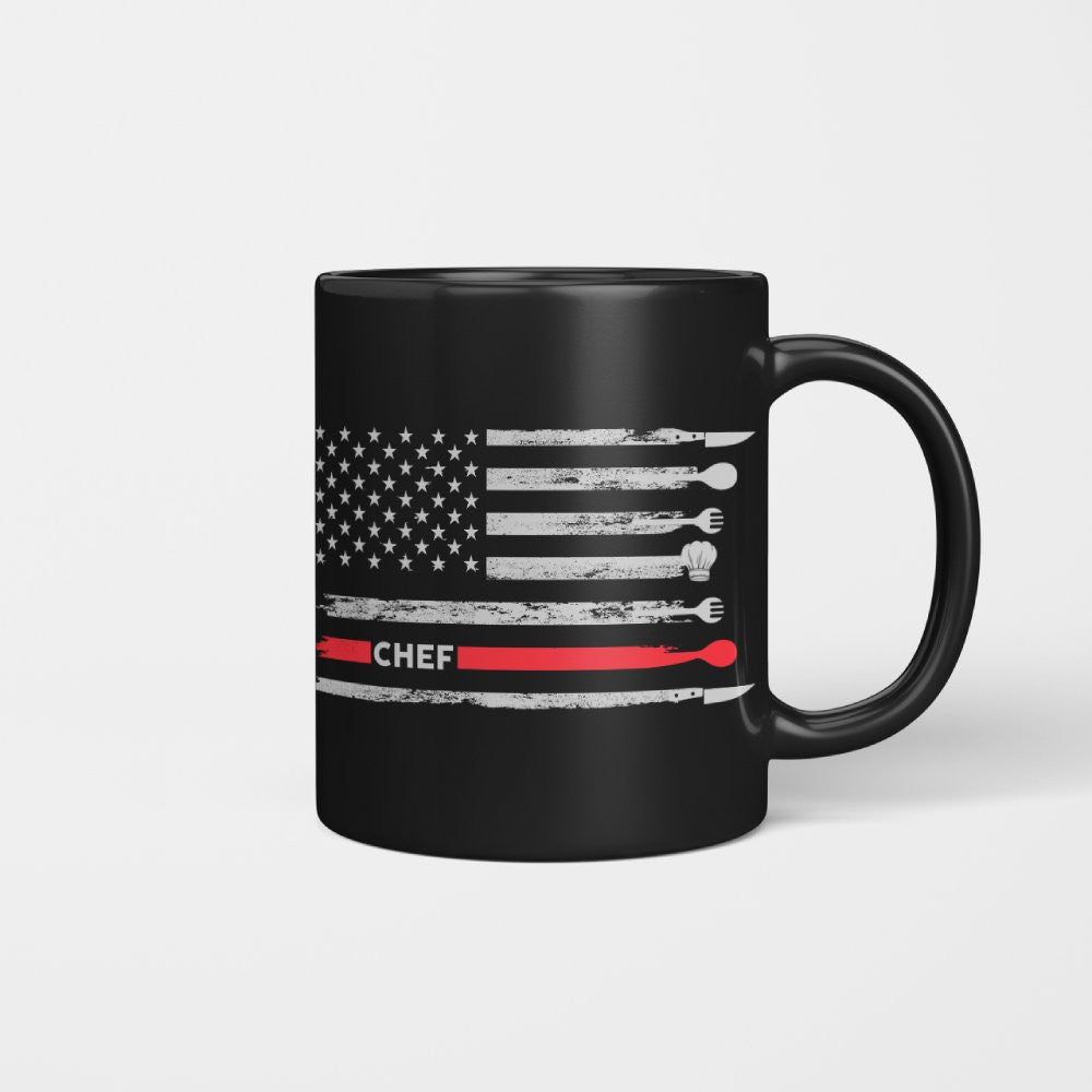 American Flag Chef Apparel - Patriotic Kitchen Crew T-Shirt, Hoodie & More - grunx260804-0143