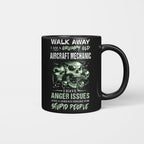 Grumpy Anger Issues - Aircraft Mechanic Skull Warning T-Shirt, Hoodie & More - grunx260804-0178