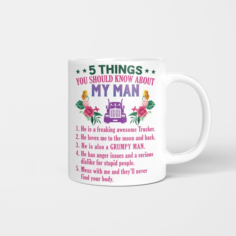 5 Things You Should Know - Trucker Husband Humor T-Shirt, Hoodie & More - grunx260804-0050