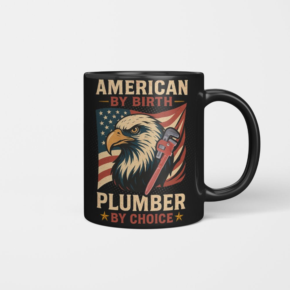American By Birth Apparel - Plumber By Choice USA T-Shirt Hoodie & More - grunx260804-0123