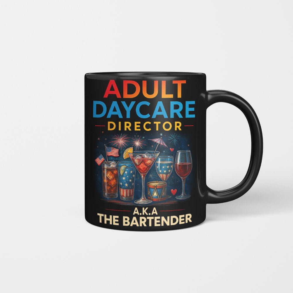 Adult Daycare Director Bartender Apparel - Funny T-Shirt, Hoodie & More - grunx260804-0076