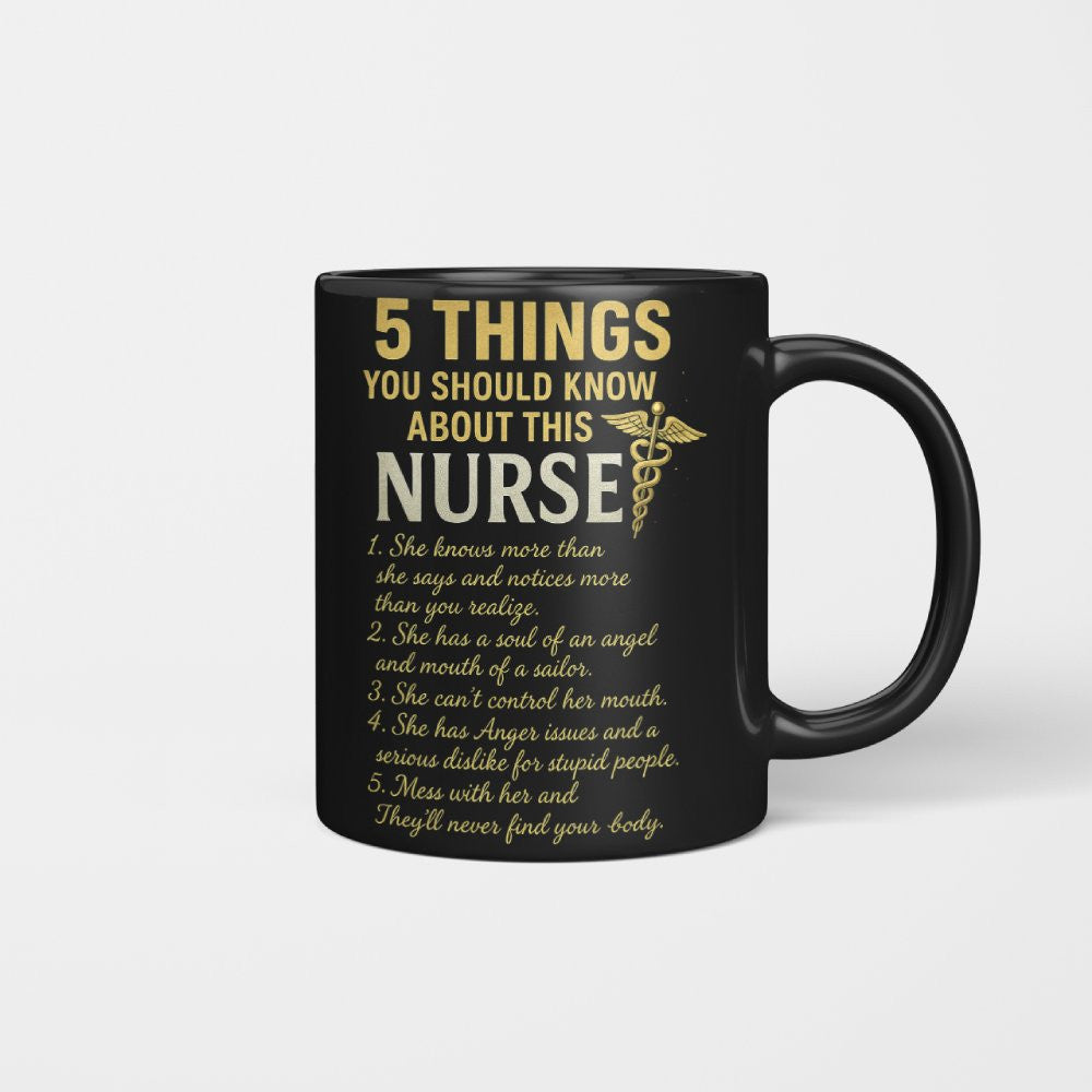 5 Things You Should Know About This Nurse - Funny Quote T-Shirt, Hoodie & More - grunx260804-0040