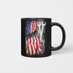 American Flag Fist Wrench - Patriotic Mechanic Apparel T-Shirt, Hoodie & More - grunx260804-0146