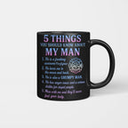 5 Things You Should Know About My Man - Firefighter Funny T-Shirt Hoodie & More - grunx260804-0027