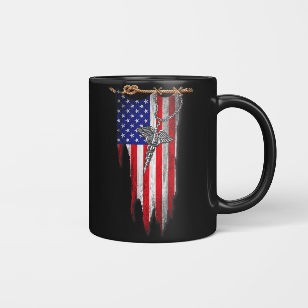 American Flag Caduceus Nurse Apparel - Patriotic T-Shirt Hoodie & More - grunx260804-0142