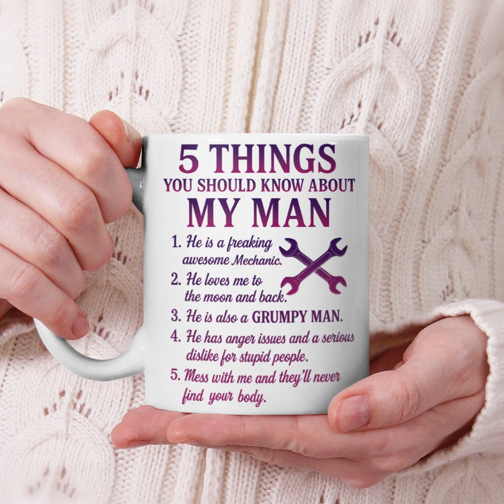 5 Things You Should Know - Mechanic Wife Funny T-Shirt, Hoodie & More - grunx260804-0046