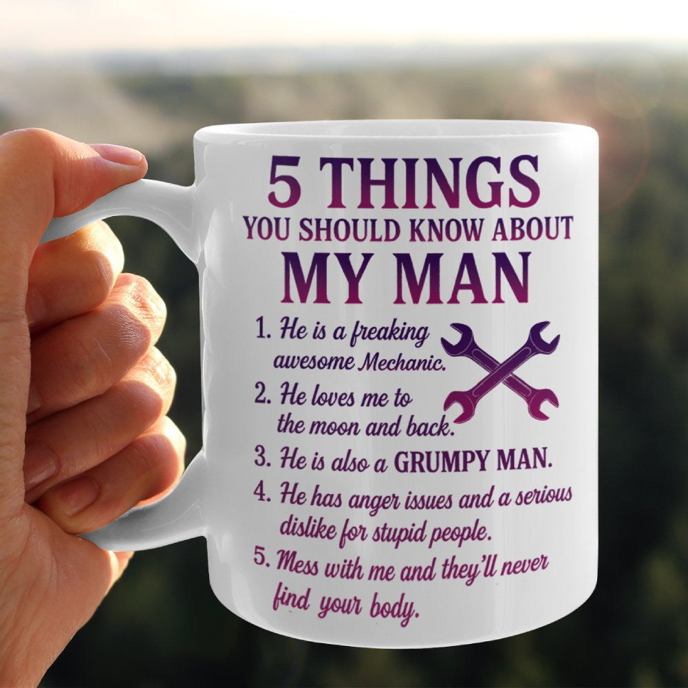 5 Things You Should Know - Mechanic Wife Funny T-Shirt, Hoodie & More - grunx260804-0046