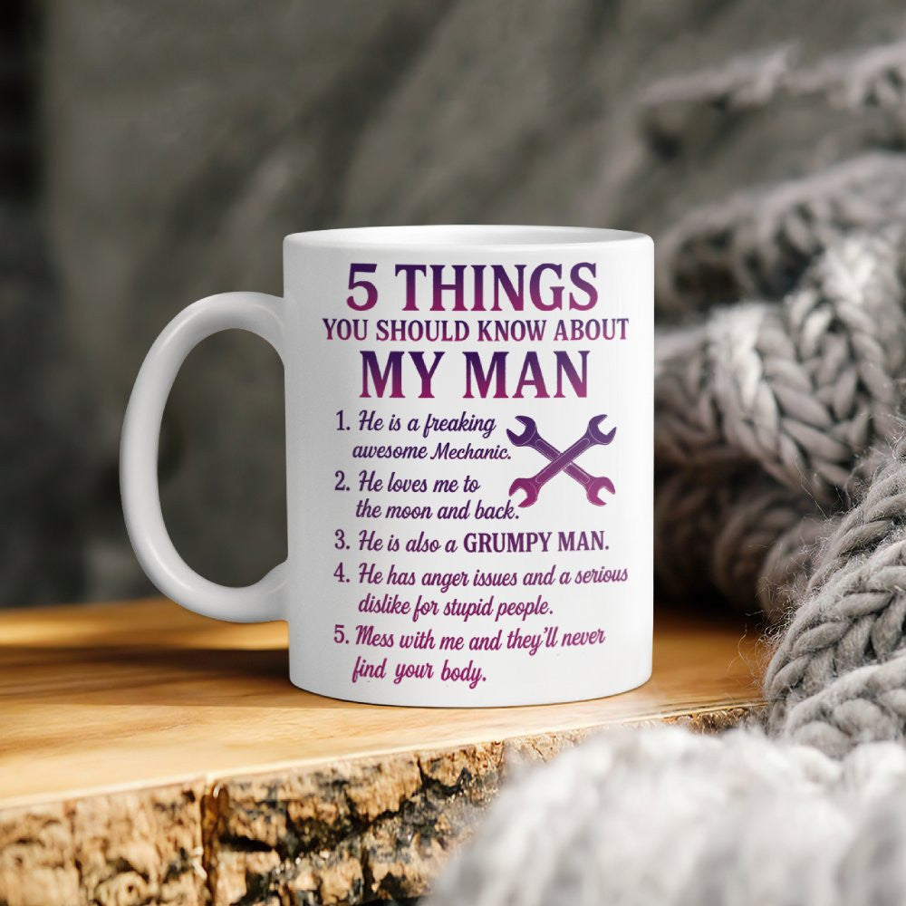 5 Things You Should Know - Mechanic Wife Funny T-Shirt, Hoodie & More - grunx260804-0046