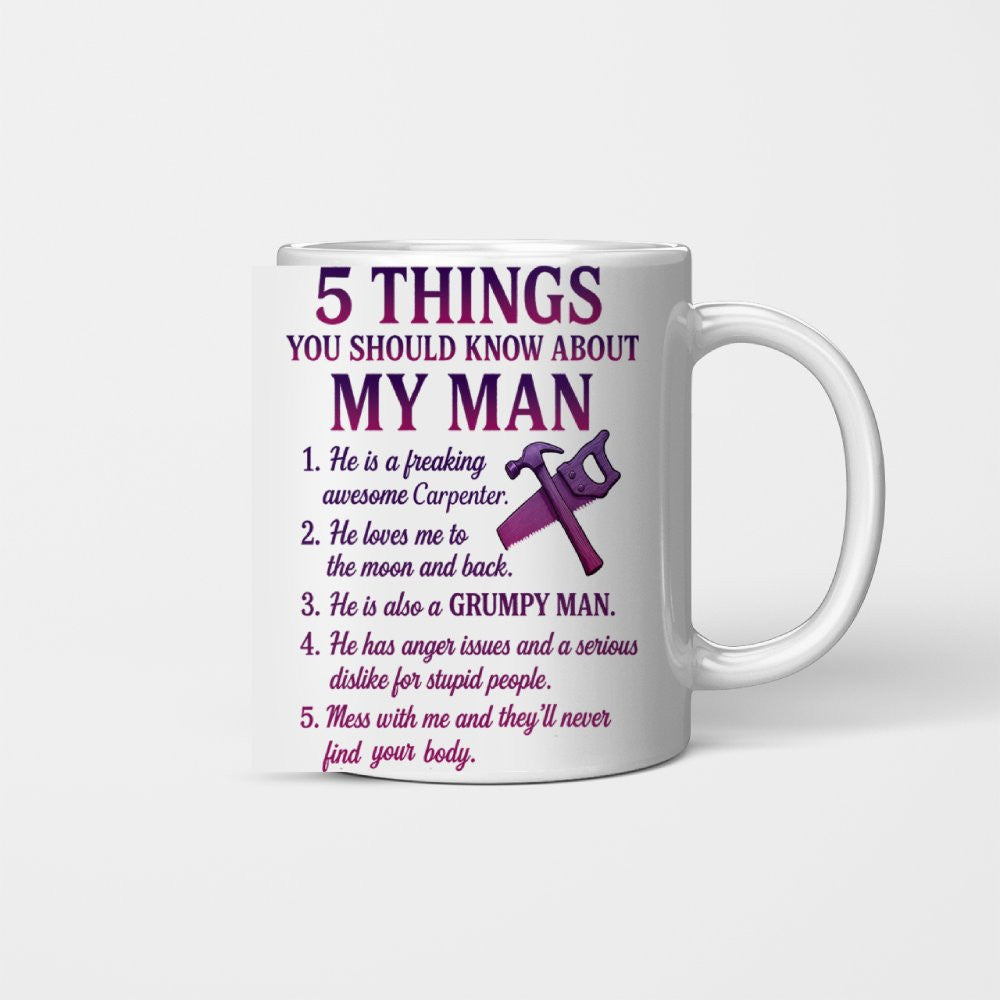 5 Things You Should Know - Carpenter Wife Funny T-Shirt, Hoodie & More - grunx260804-0041