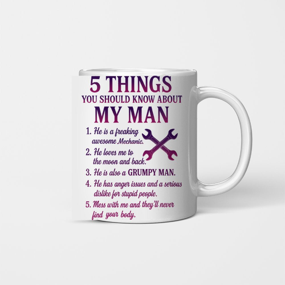 5 Things You Should Know - Mechanic Wife Funny T-Shirt, Hoodie & More - grunx260804-0046