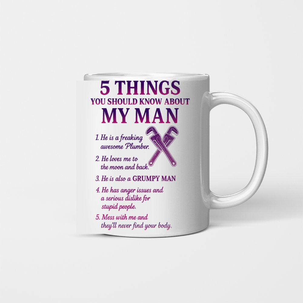 5 Things You Should Know - Plumber Wife Funny T-Shirt, Hoodie & More - grunx260804-0048