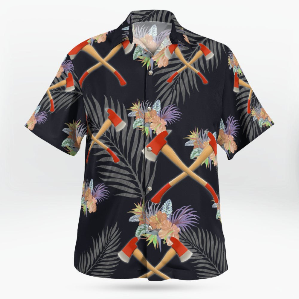 Awesome Firefighter-AOP Hawaii Shirt - grunx260804-0115