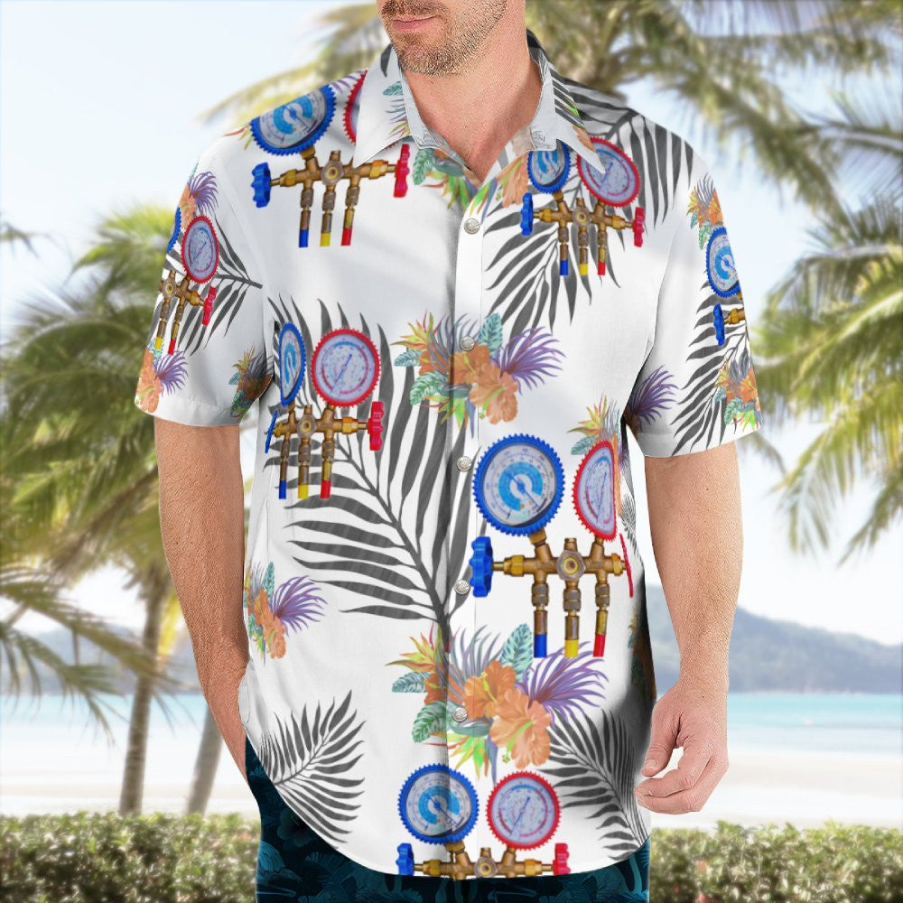 Awesome HVAC TECH-AOP Hawaii Shirt - grunx260804-0197