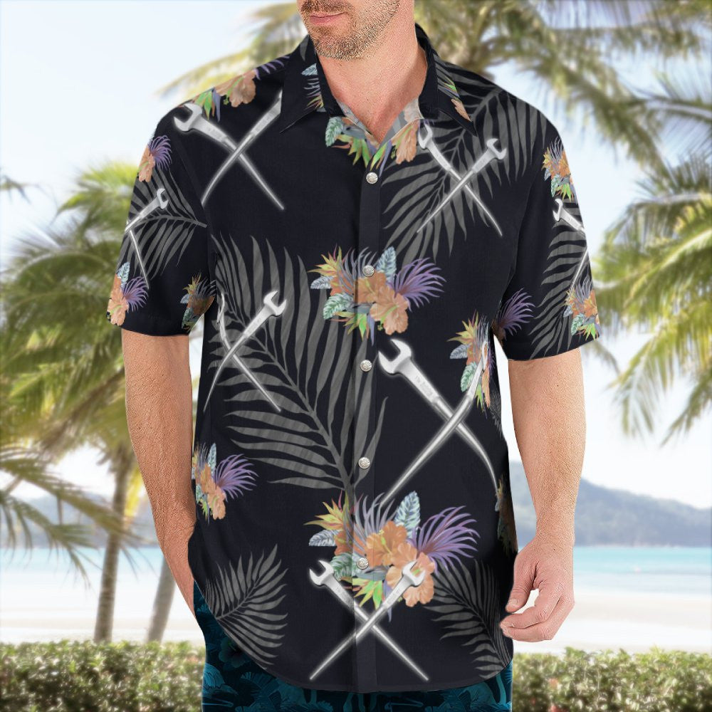 Awesome Ironworker-AOP Hawaii Shirt - grunx260804-0258