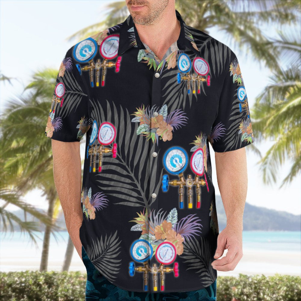 Awesome HVAC Tech- AOP Hawaiian Shirt - grunx260804-0200