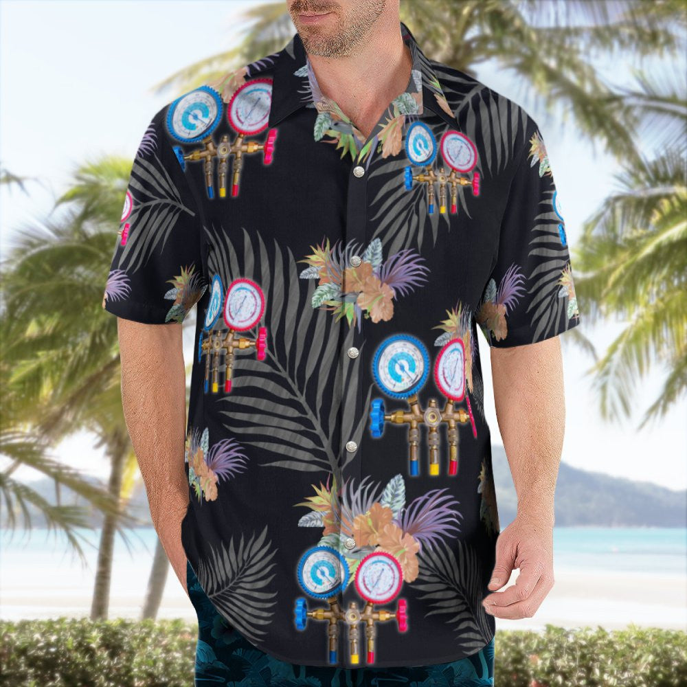 Awesome HVAC Tech - AOP Hawaiian Shirt - grunx260804-0199