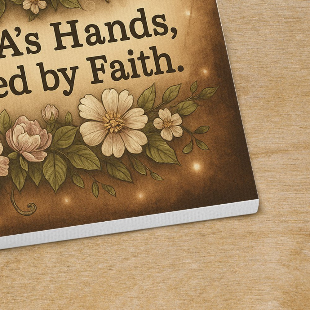 A CNA's Hands Guided By Faith - Portrait Canvas Wall Art - grunx260804-0063