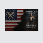 American By Birth Plumber By Choice - Plumber Canvas Poster - grunx260804-0139