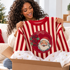 Ho Ho Ho Vintage Santa Waffle Sweatshirt