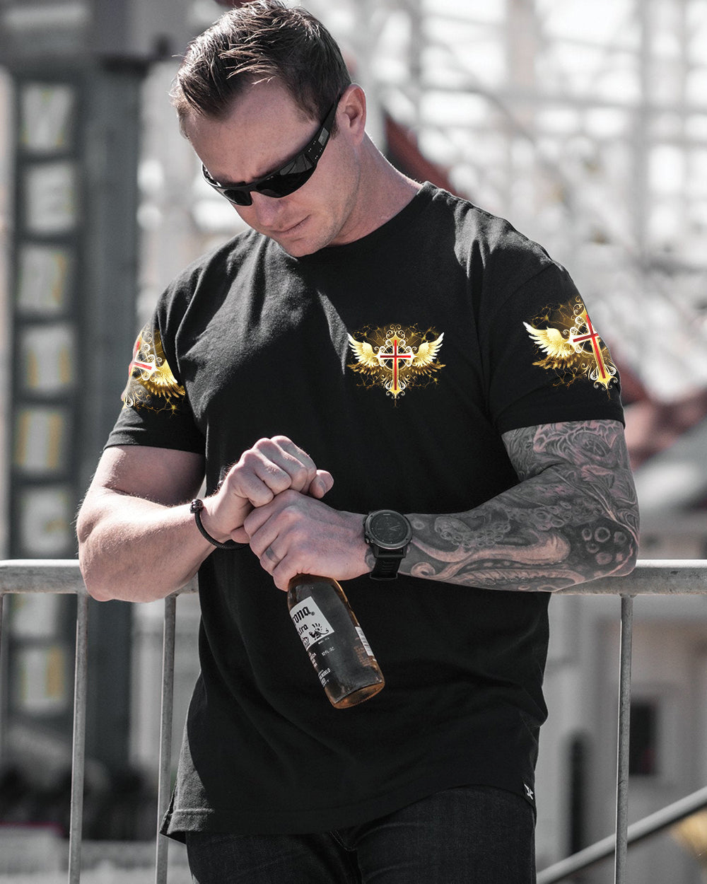 Even In Darkness I See His Light Men's All Over Print Shirt - Trunx816420