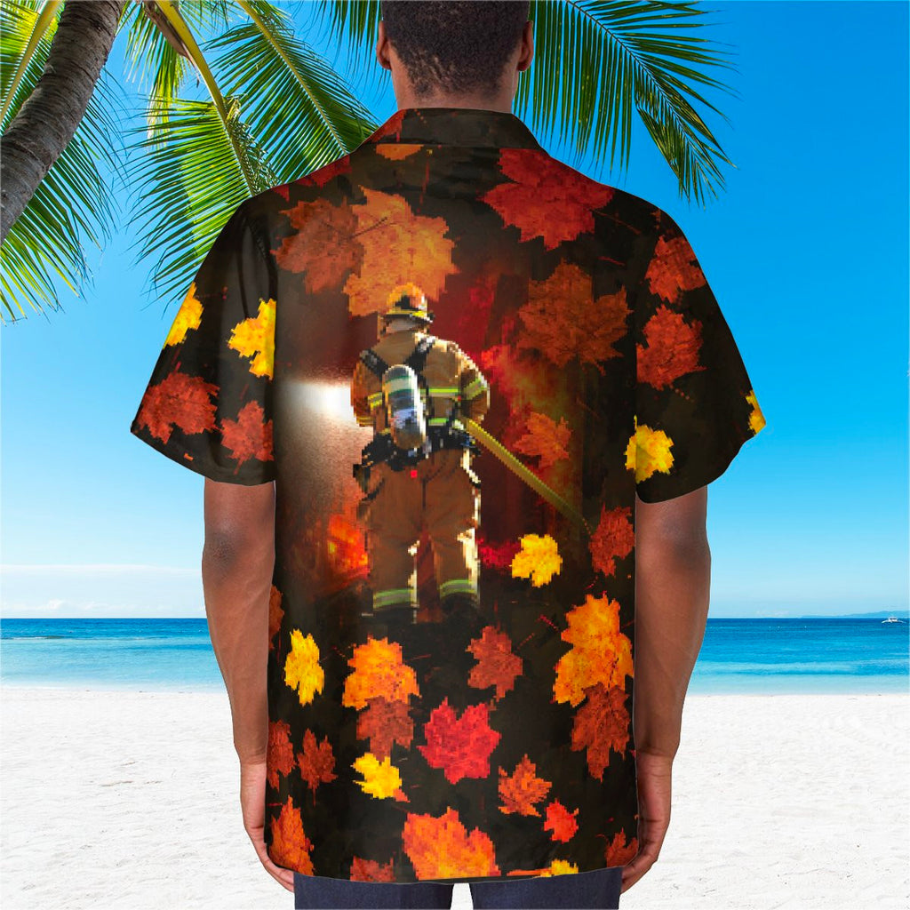 Awesome Firefighter- AOP Pocket Hawaiian Shirt - grunx260804-0127