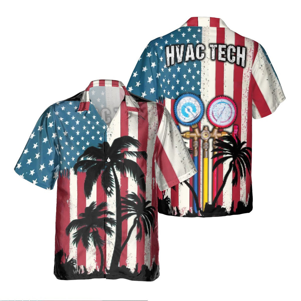 Awesome HVAC Tech- AOP Pocket Hawaiian Shirt - grunx260804-0214