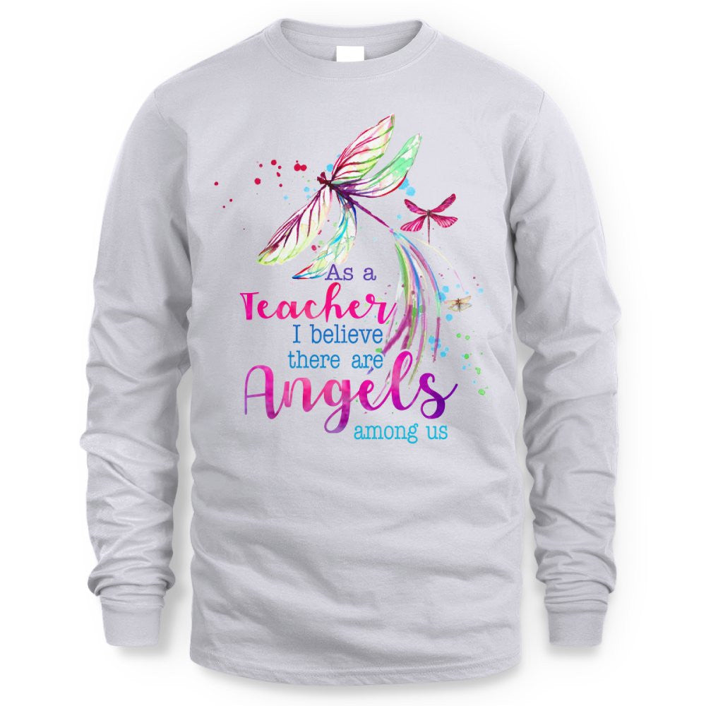 Angels Among Us - Watercolor Dragonfly Teacher T-Shirt, Hoodie & More - grunx260804-0156