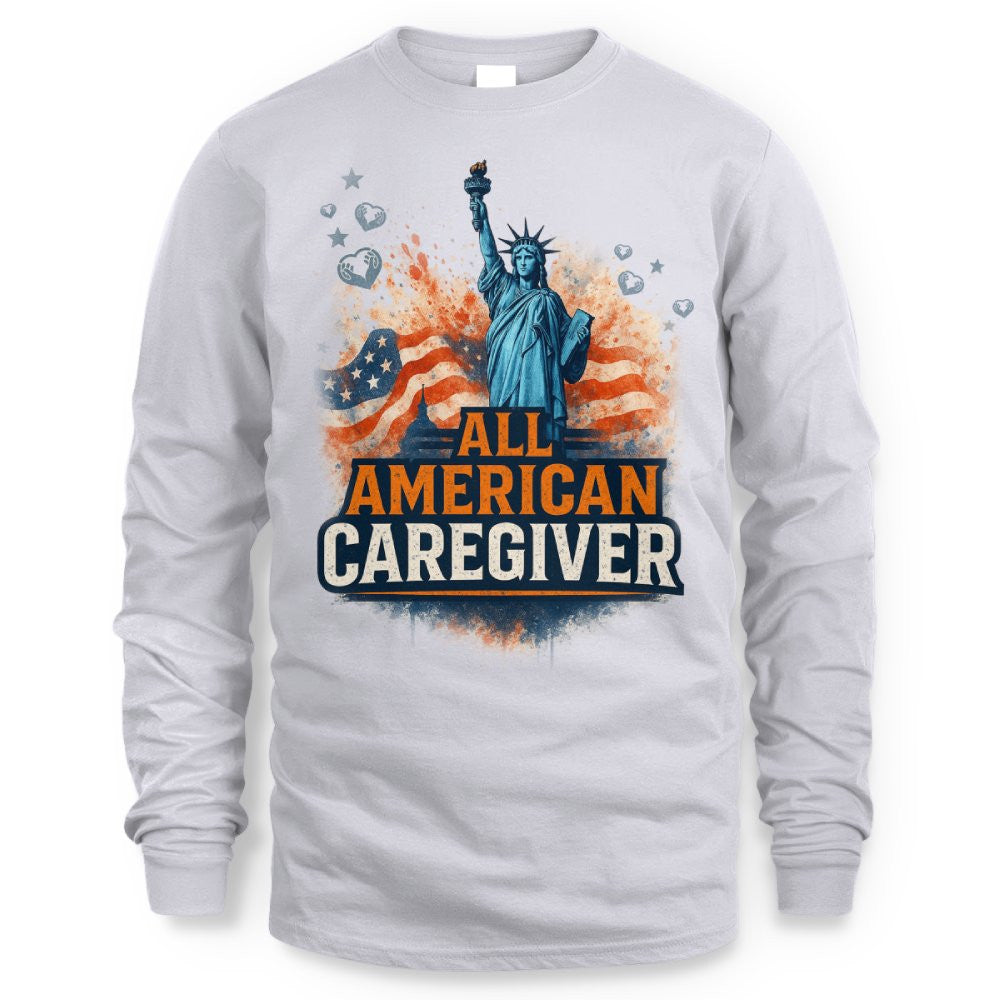 All American Caregiver - USA Pride T-Shirt, Hoodie & More - grunx260804-0087
