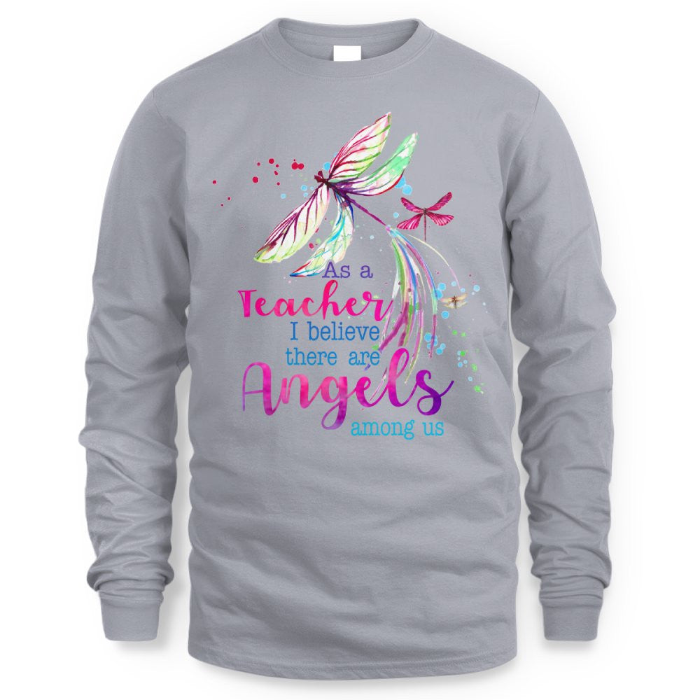 Angels Among Us - Watercolor Dragonfly Teacher T-Shirt, Hoodie & More - grunx260804-0156