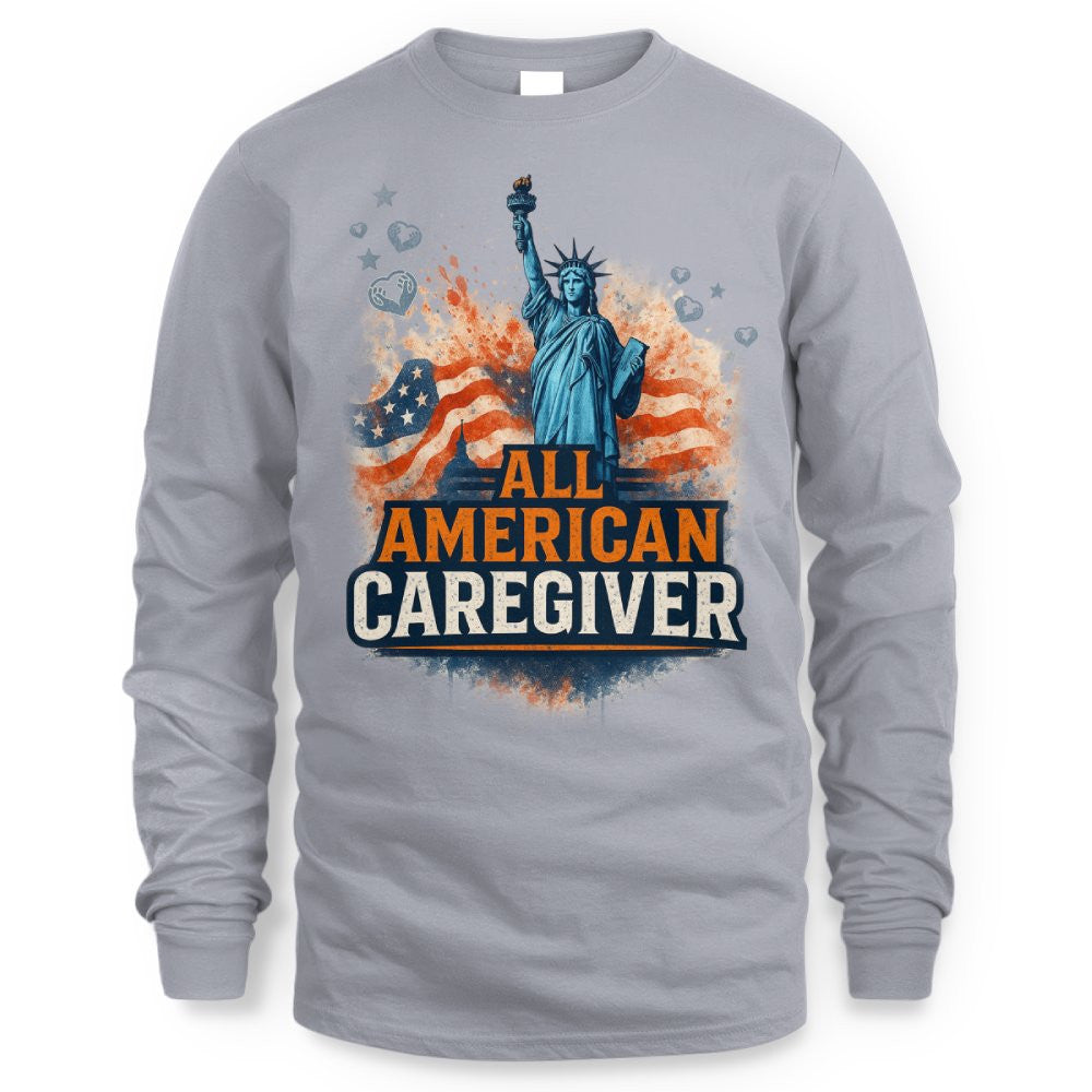 All American Caregiver - USA Pride T-Shirt, Hoodie & More - grunx260804-0087