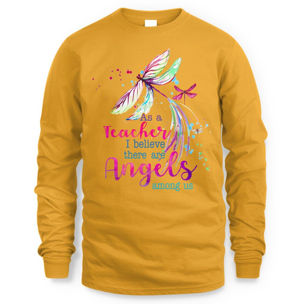 Angels Among Us - Watercolor Dragonfly Teacher T-Shirt, Hoodie & More - grunx260804-0156