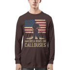 America Runs On Callouses - Blue Collar Worker T-Shirt, Hoodie & More - grunx260804-0119