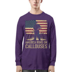 America Runs On Callouses - Blue Collar Worker T-Shirt, Hoodie & More - grunx260804-0119