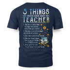 5 Things List - Bold Funny Teacher Statement T-Shirt, Hoodie & More - grunx260804-0058