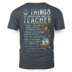 5 Things List - Bold Funny Teacher Statement T-Shirt, Hoodie & More - grunx260804-0058
