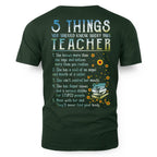 5 Things List - Bold Funny Teacher Statement T-Shirt, Hoodie & More - grunx260804-0058
