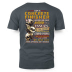 Anger Issues Concrete Finisher Apparel - Skull Attitude Tee Hoodie & More - grunx260804-0171