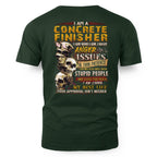 Anger Issues Concrete Finisher Apparel - Skull Attitude Tee Hoodie & More - grunx260804-0171