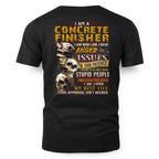Anger Issues Concrete Finisher Apparel - Skull Attitude Tee Hoodie & More - grunx260804-0171