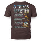 5 Things List - Bold Funny Teacher Statement T-Shirt, Hoodie & More - grunx260804-0058
