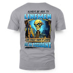 Always Be Nice Linemen Apparel - Funny Skull T-Shirt, Hoodie & More - grunx260804-0100
