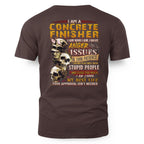 Anger Issues Concrete Finisher Apparel - Skull Attitude Tee Hoodie & More - grunx260804-0171