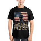 America Runs On Callouses - Blue Collar Worker T-Shirt, Hoodie & More - grunx260804-0119