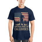 America Runs On Callouses - Blue Collar Worker T-Shirt, Hoodie & More - grunx260804-0119