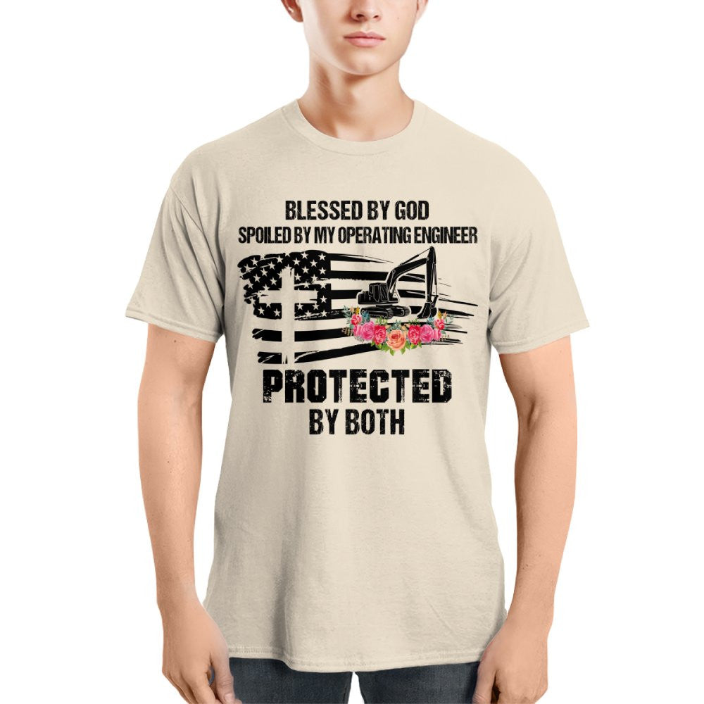 Blessed By God Protected By My Operating Engineer T-Shirt Hoodie & More - grunx260804-0181