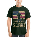 America Runs On Callouses - Blue Collar Worker T-Shirt, Hoodie & More - grunx260804-0119