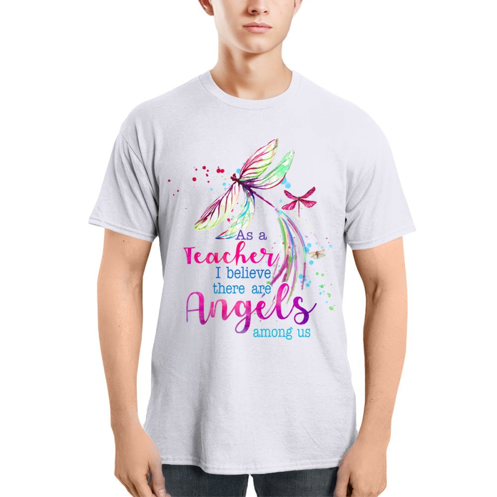 Angels Among Us - Watercolor Dragonfly Teacher T-Shirt, Hoodie & More - grunx260804-0156